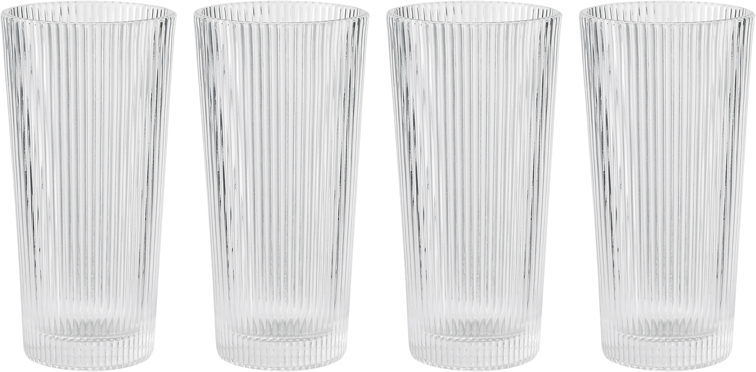Pilastro Long Drink Glas 0,3 l, 4 Stk Clear