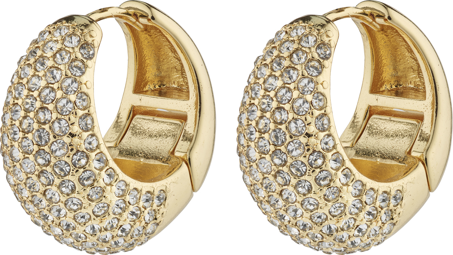 Naomi Recycled Crystal Hoops Goldplated - Køb til DKK 262 - Spar 25%