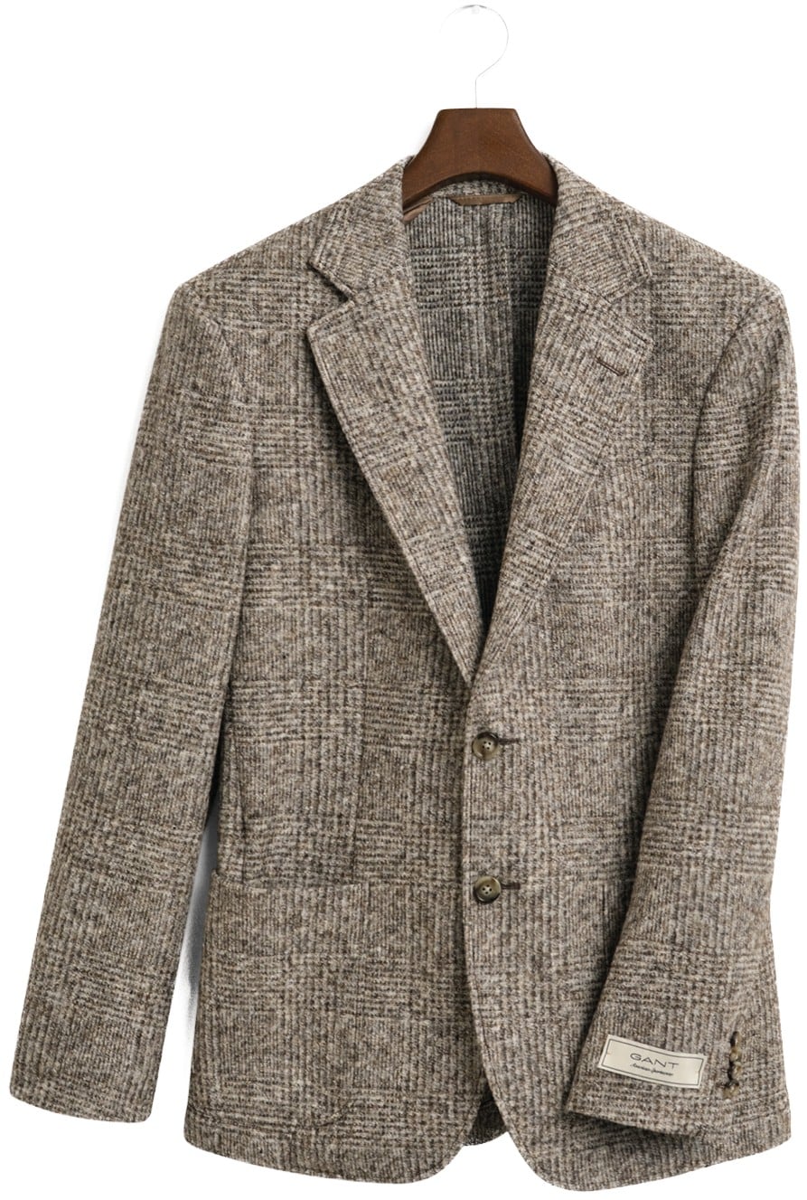 Checked Knit Blazer