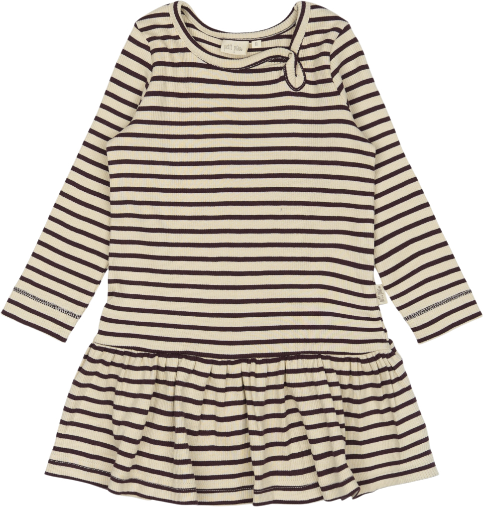 Dress L/S Modal Striped