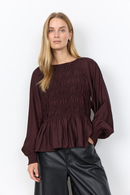 Scjanice 2 Bluse Mørk Blomme