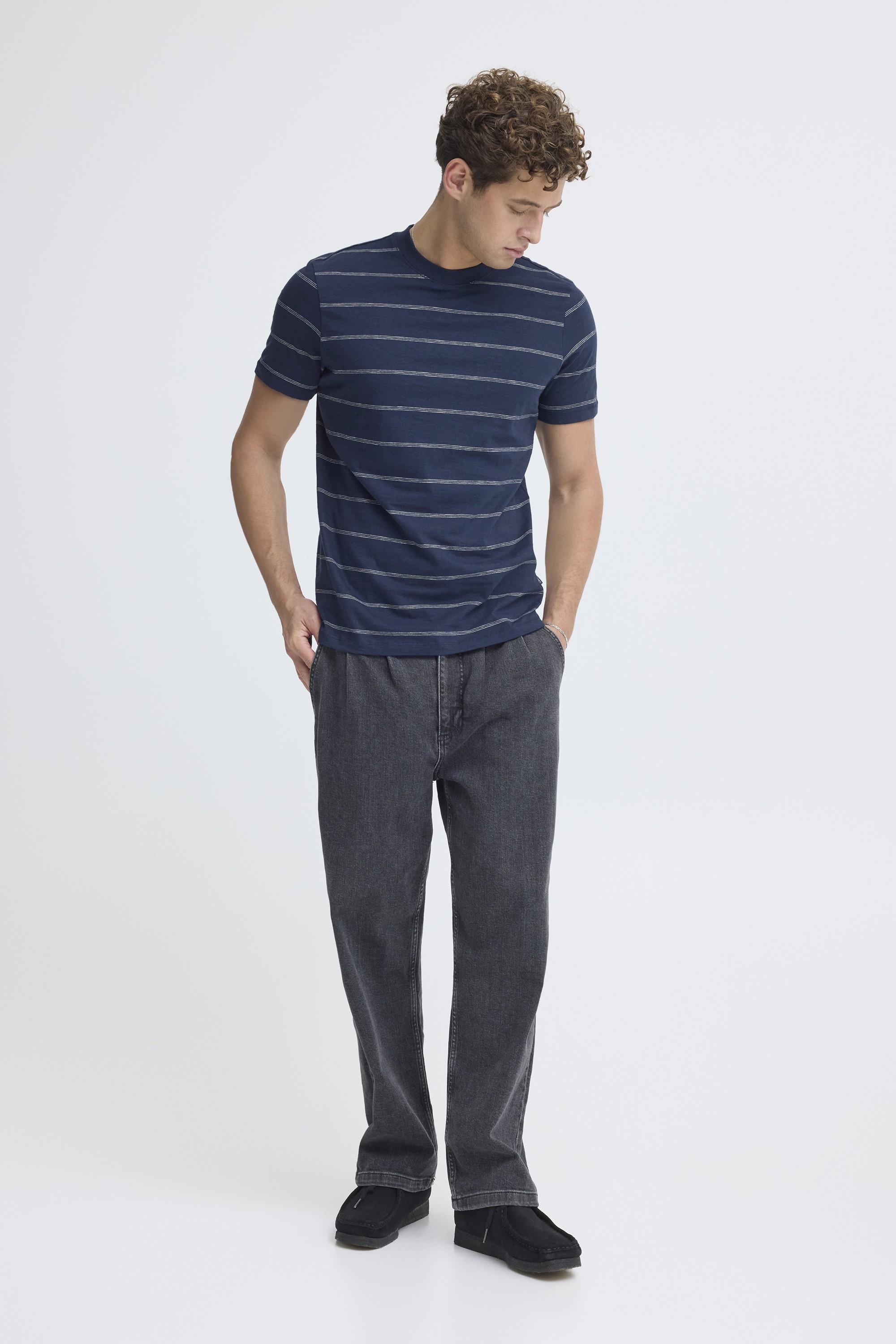 Cflie 0256 Striped Slub TEE