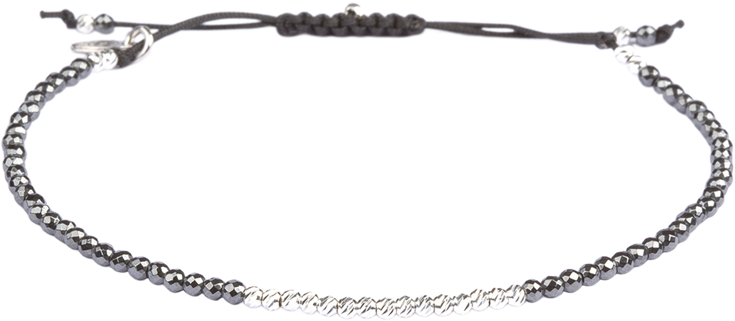Olga Facet Hematite Silver