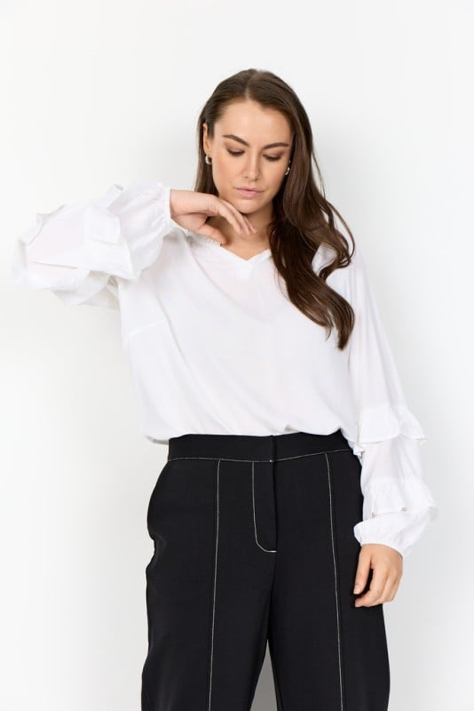 Curvy Wasia 38 Bluse Hvid