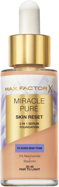 Max Factor Miracle Pure Skin Reset 2 In 1 Foundation 30-40 Fair To Light 30 ml