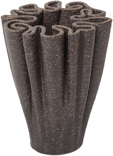 Dedali Vase H11 - Dark Brown