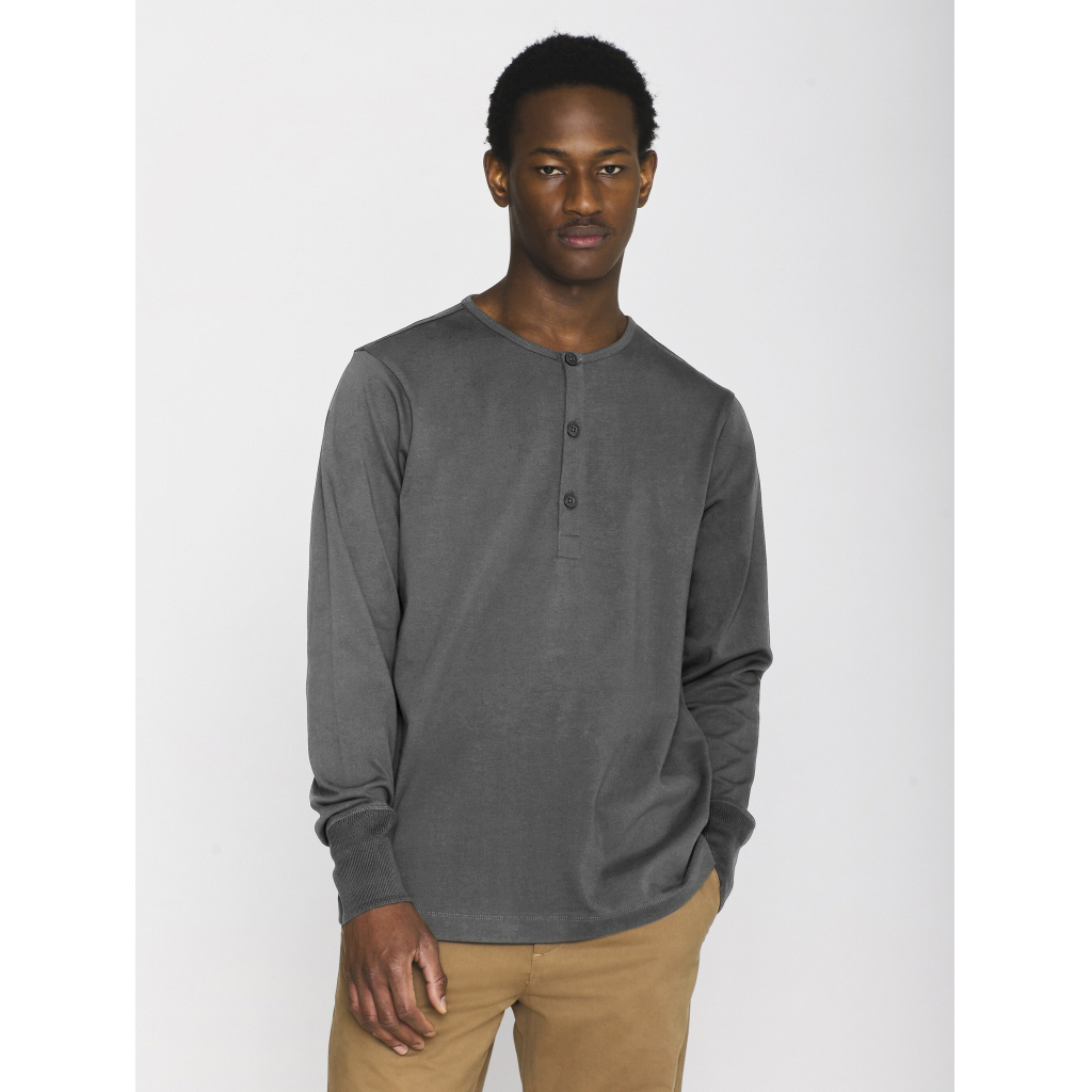 BO Long Sleeve Henley Gots/vegan
