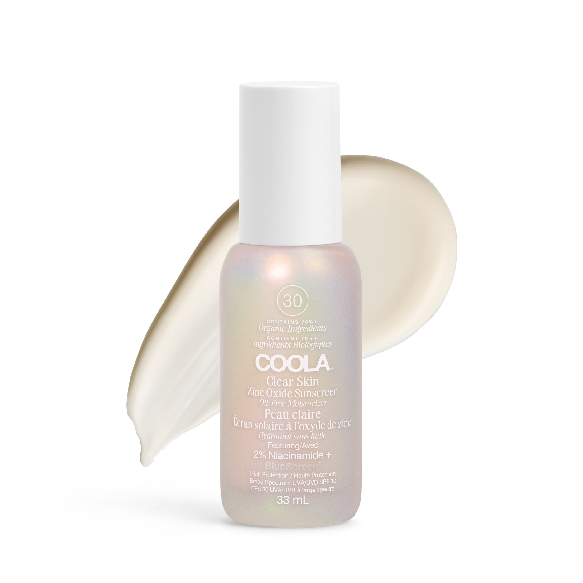 Clear Skin Zinc Oxide Sunscreen Oil Free Moisturizer Spf30