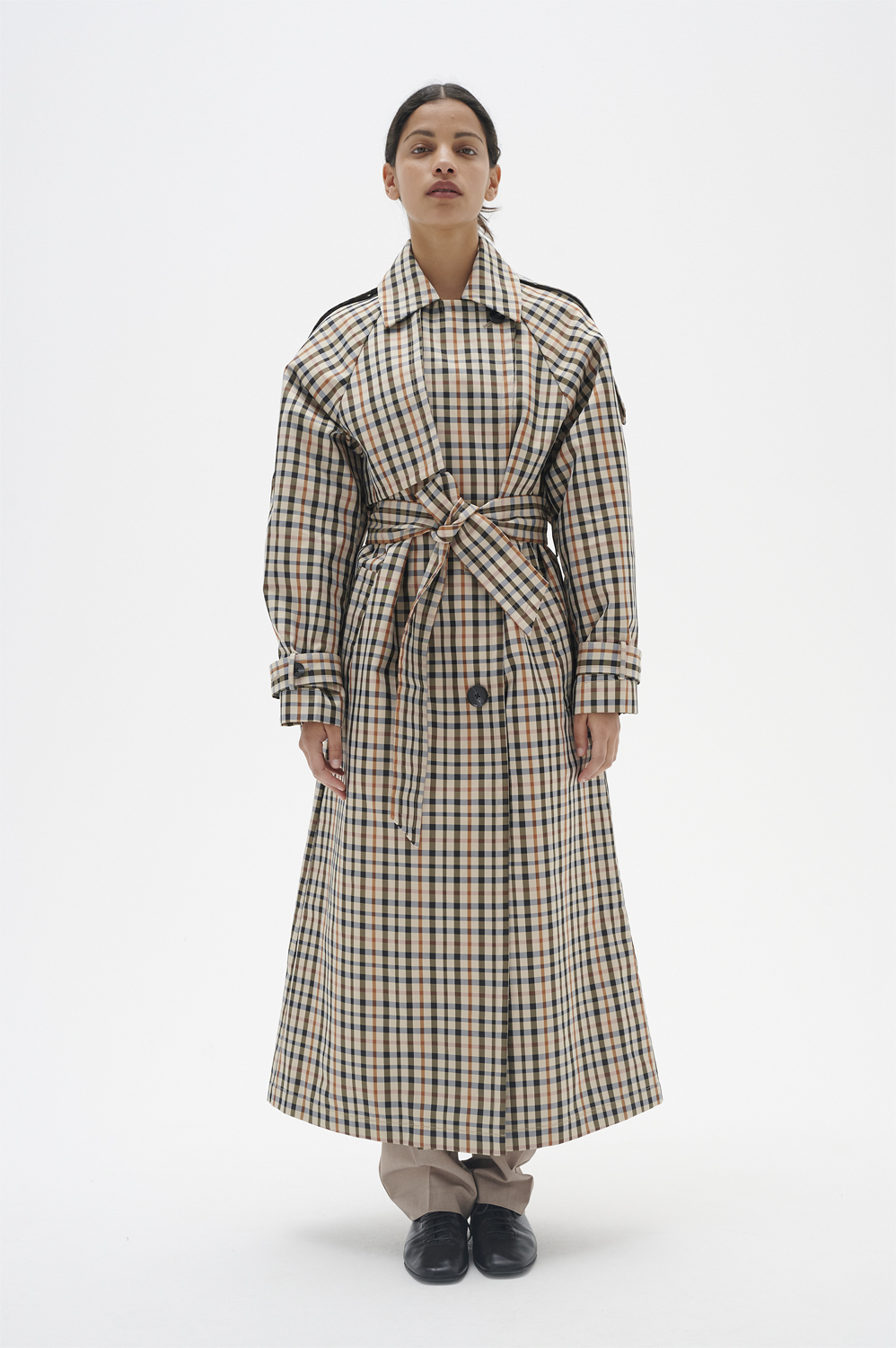 Toiniiw Check Trenchcoat