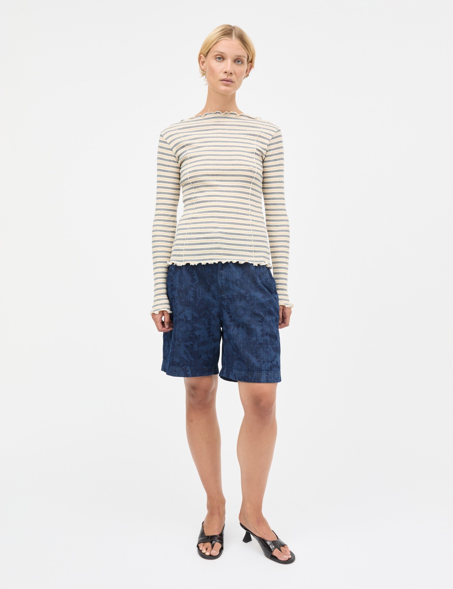 2x2 Cotton Stripe Siri Top