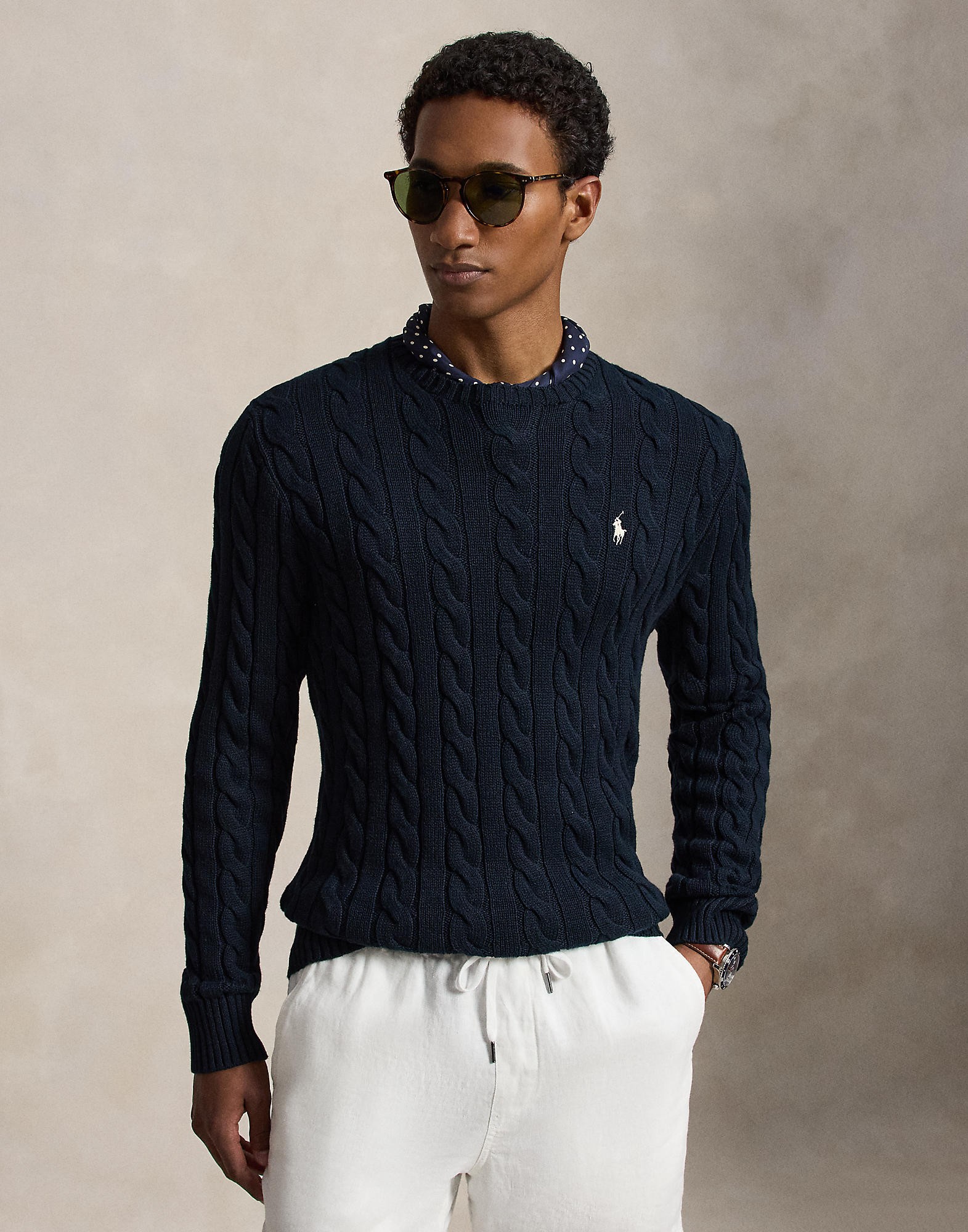 Cableknit Cotton Sweater