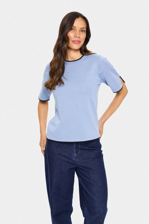 Milasz Contrast Stripe SS Pullover