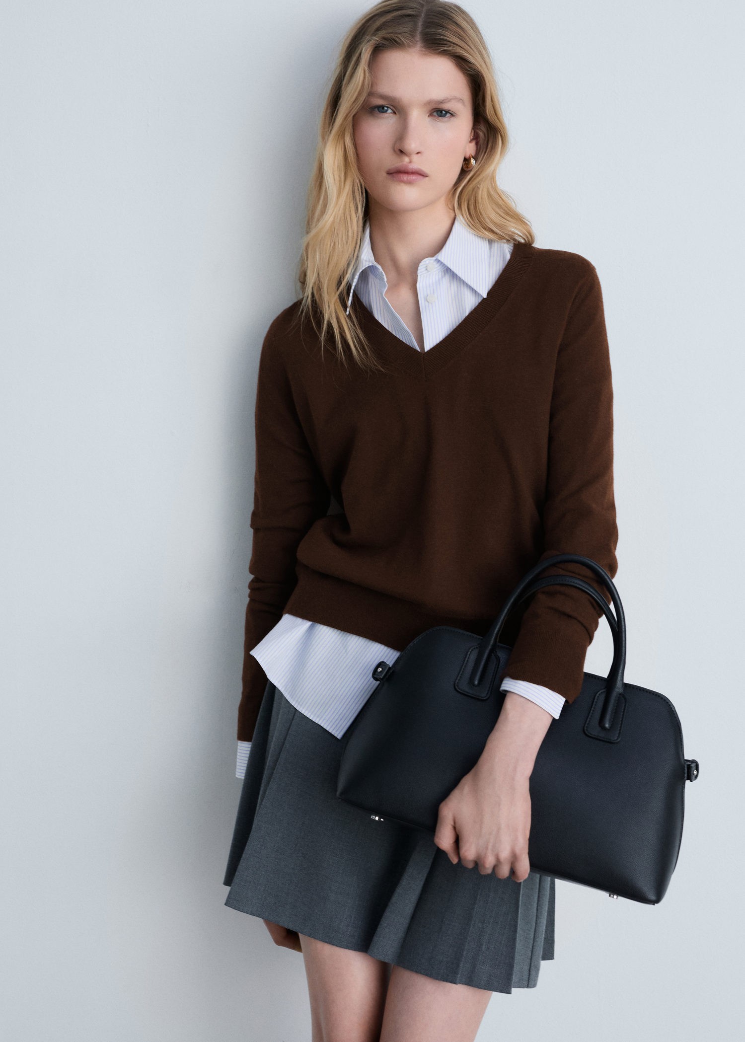 Vneck Knit Sweater