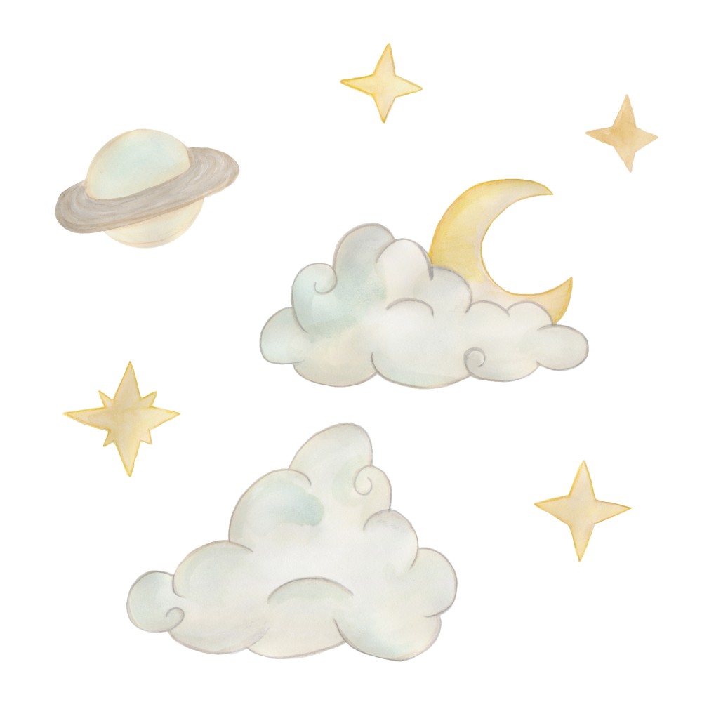 Wallsticker Saturn Himmel