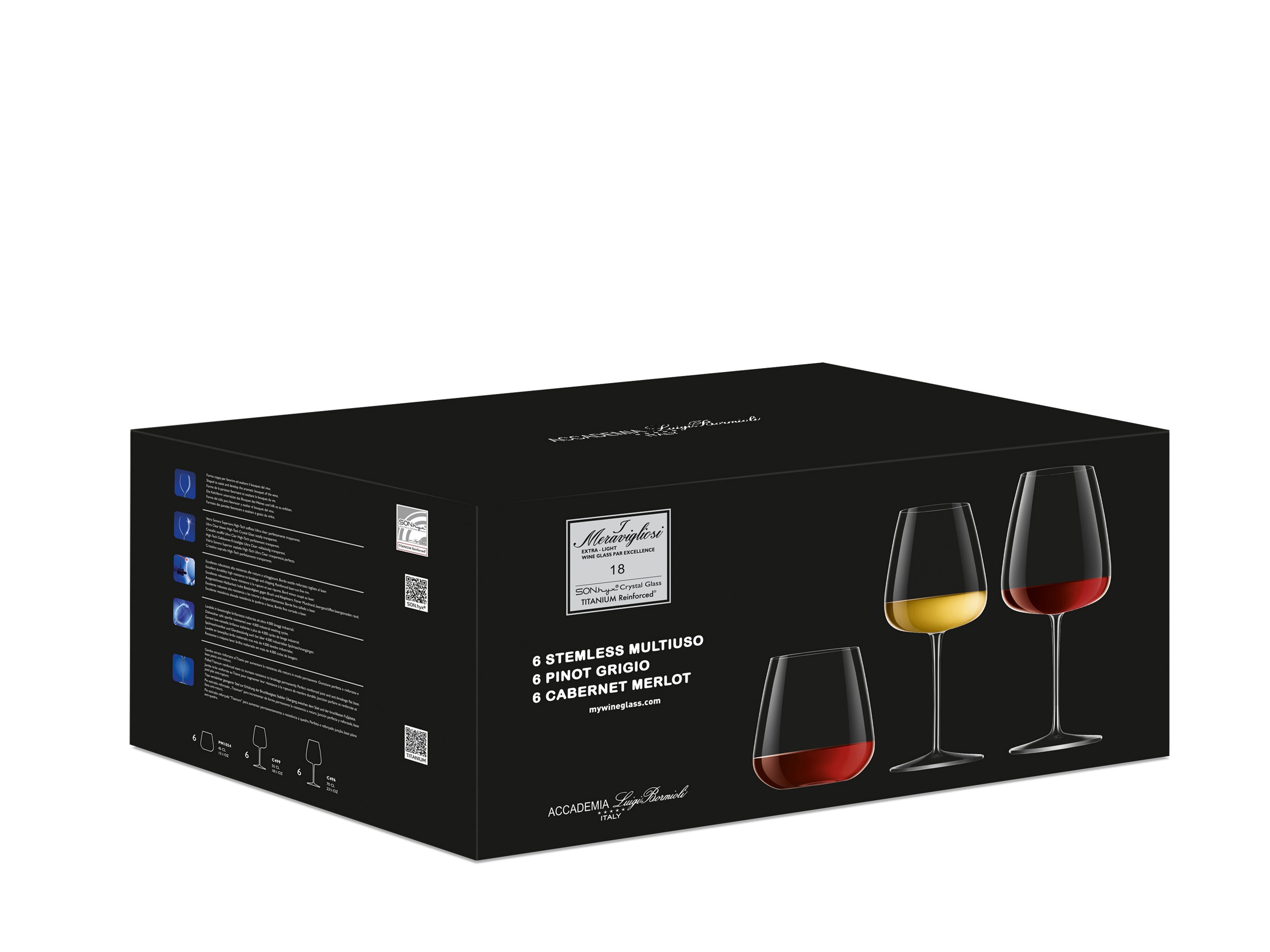 Vinglassæt I Meravigliosi 18 Dele