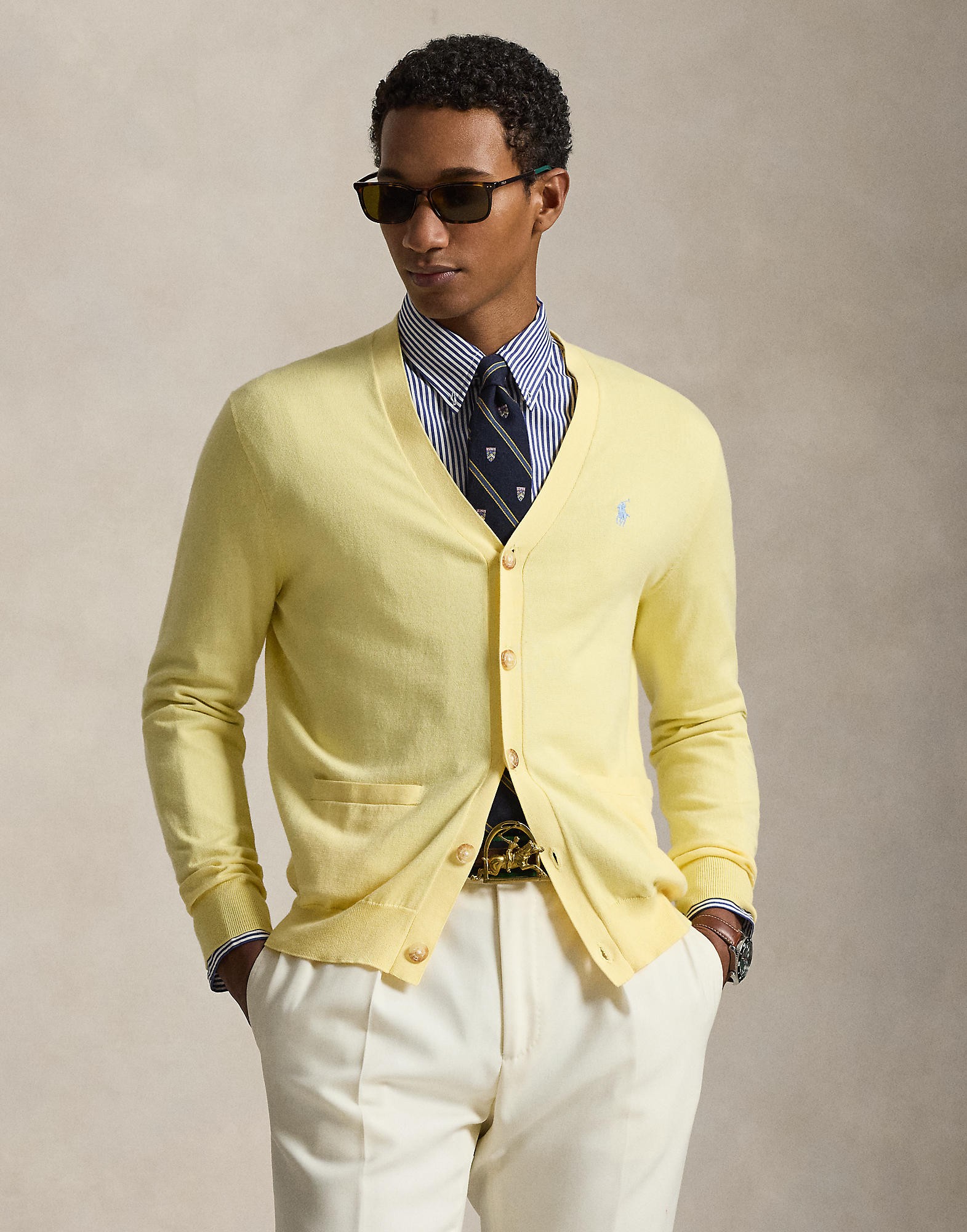 Cotton Vneck Cardigan