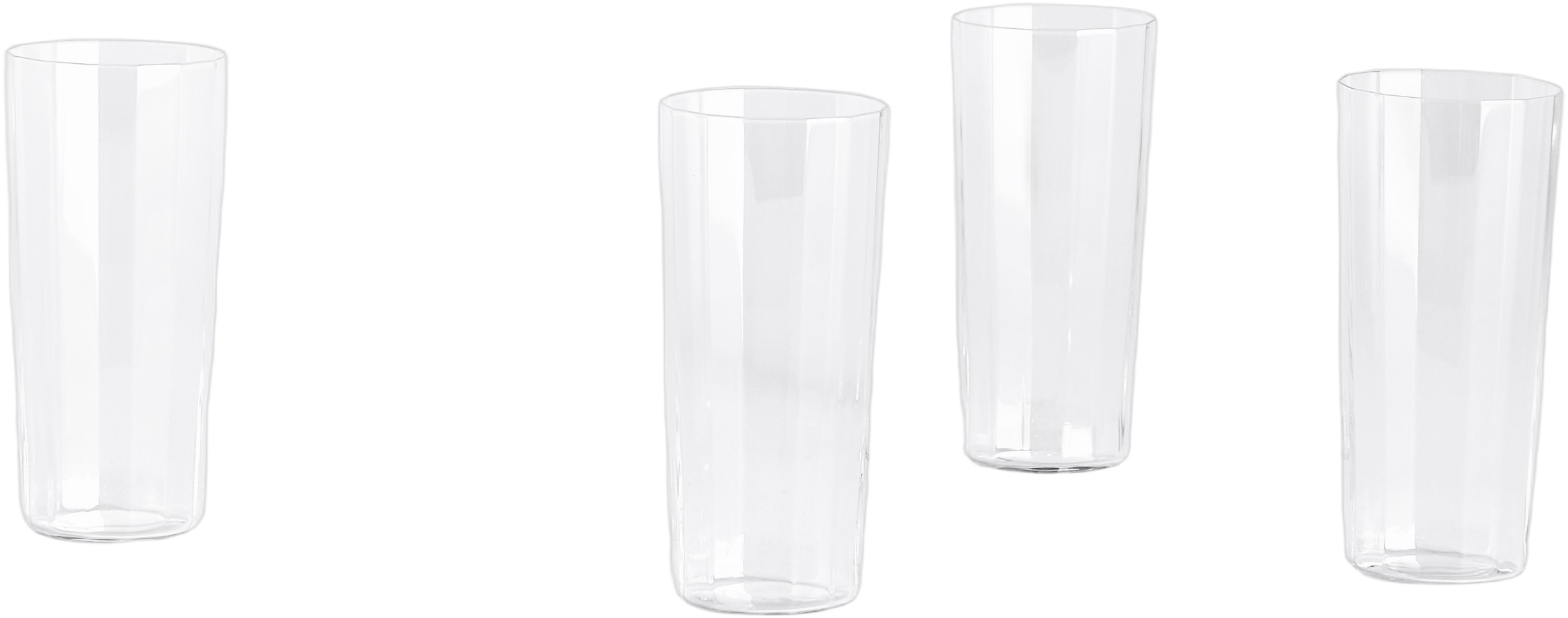 Angle Glassset of 4 Tall H13-clear