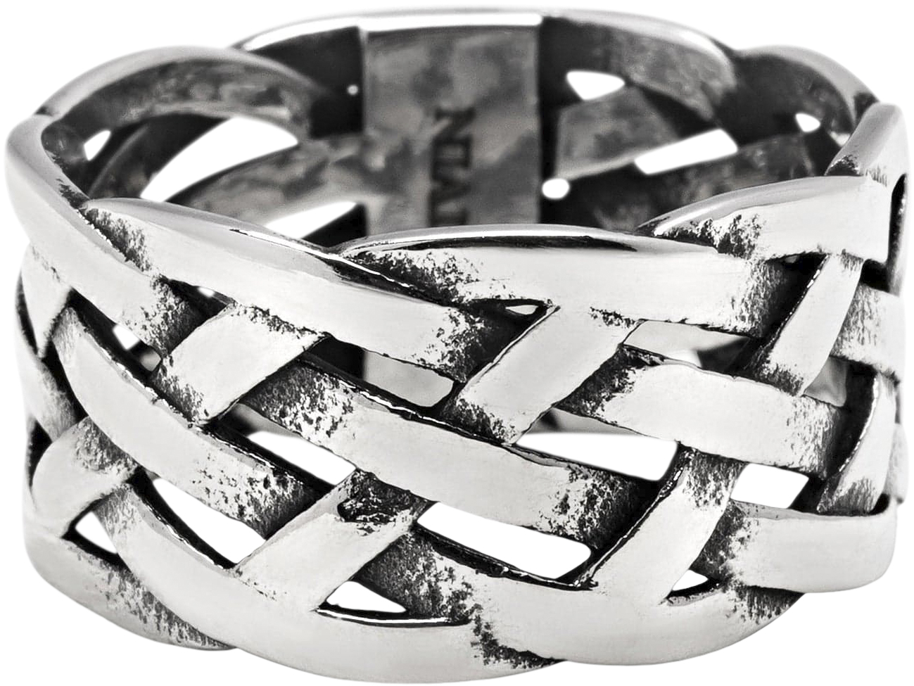 Nialaya Men's Stainless Steel Woven