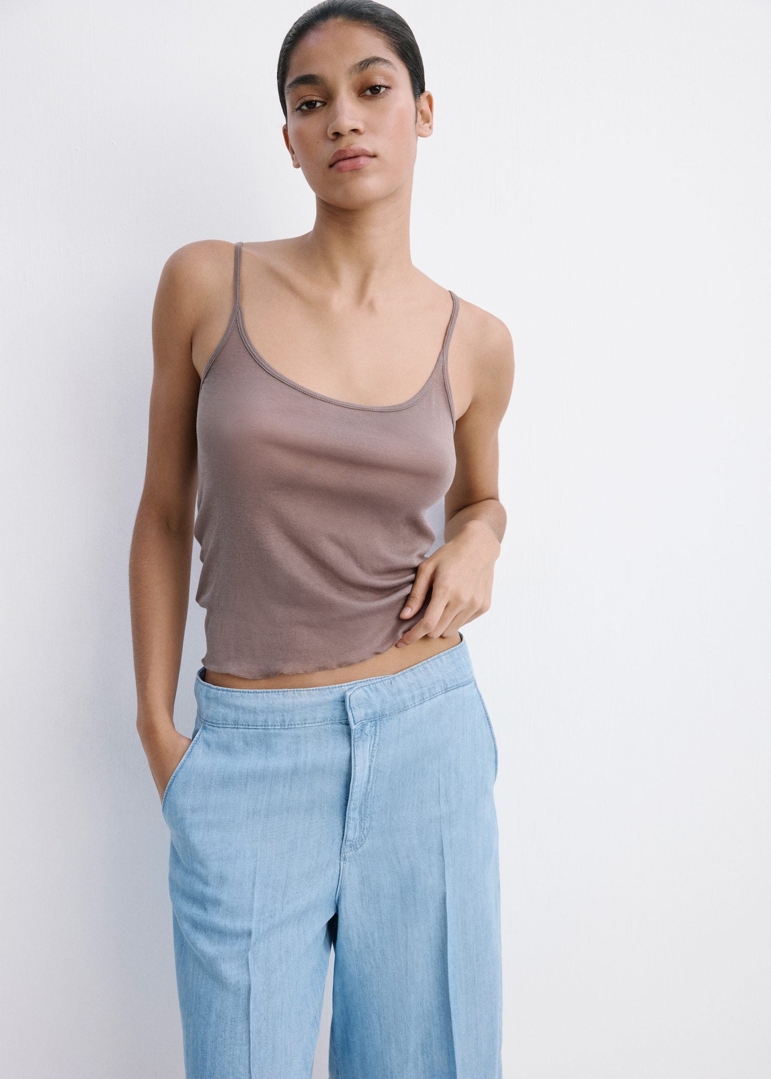 Straight Lowrise Denim Bermuda sho