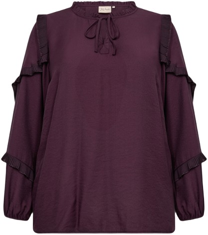 Curvy Wasafia 1 Bluse Lilla