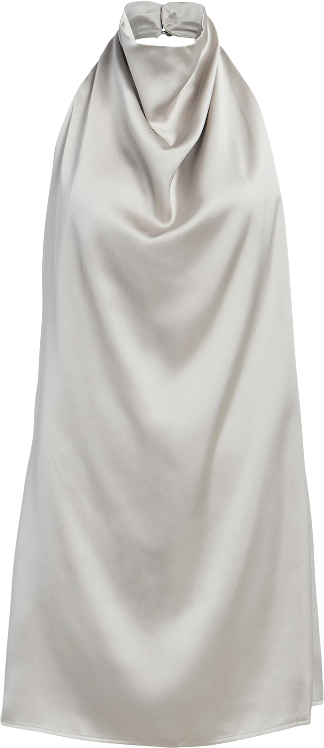 Objsateen SL Halterneck Short Dress