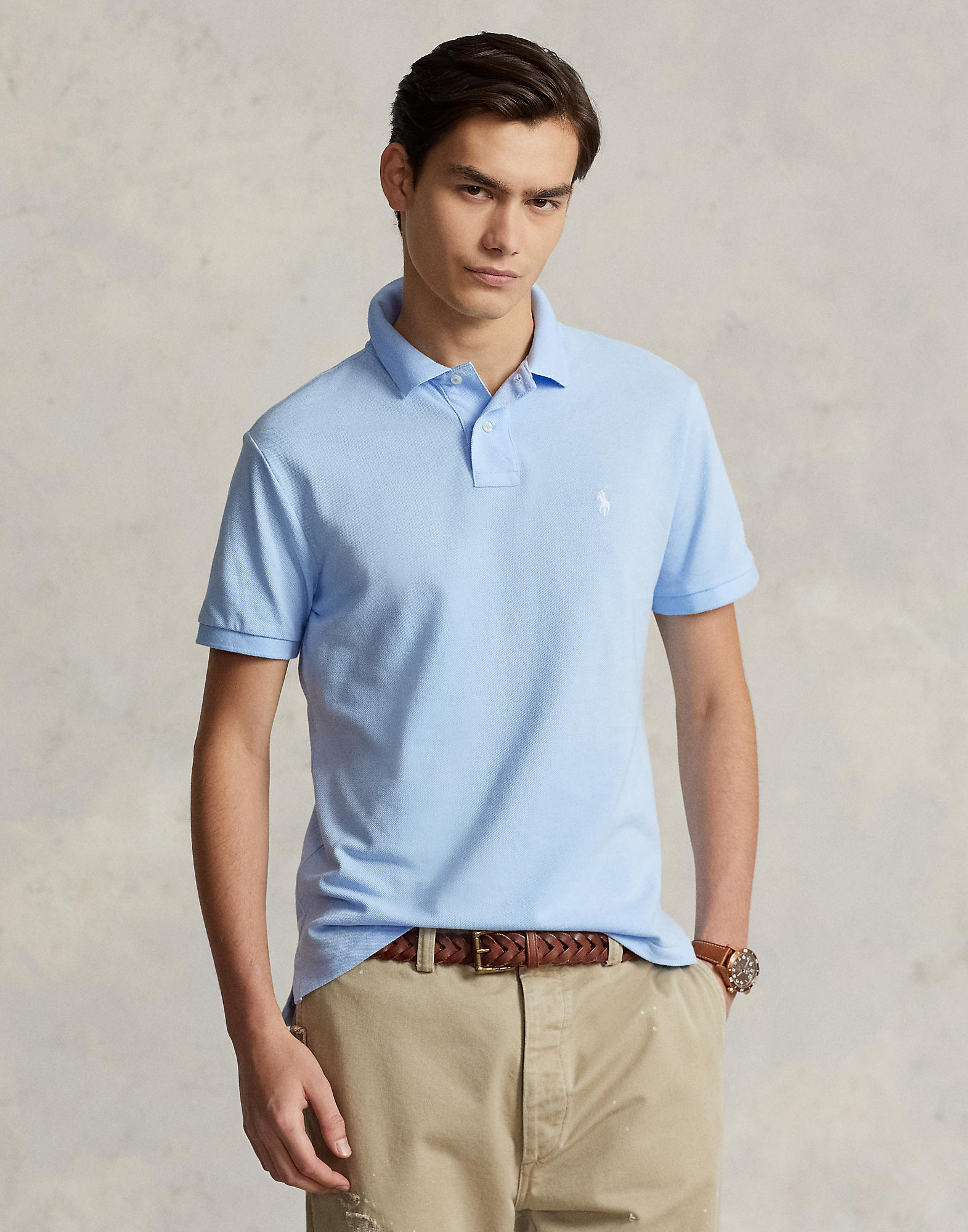 Custom Slim Fit Mesh Polo - DKK 1.095