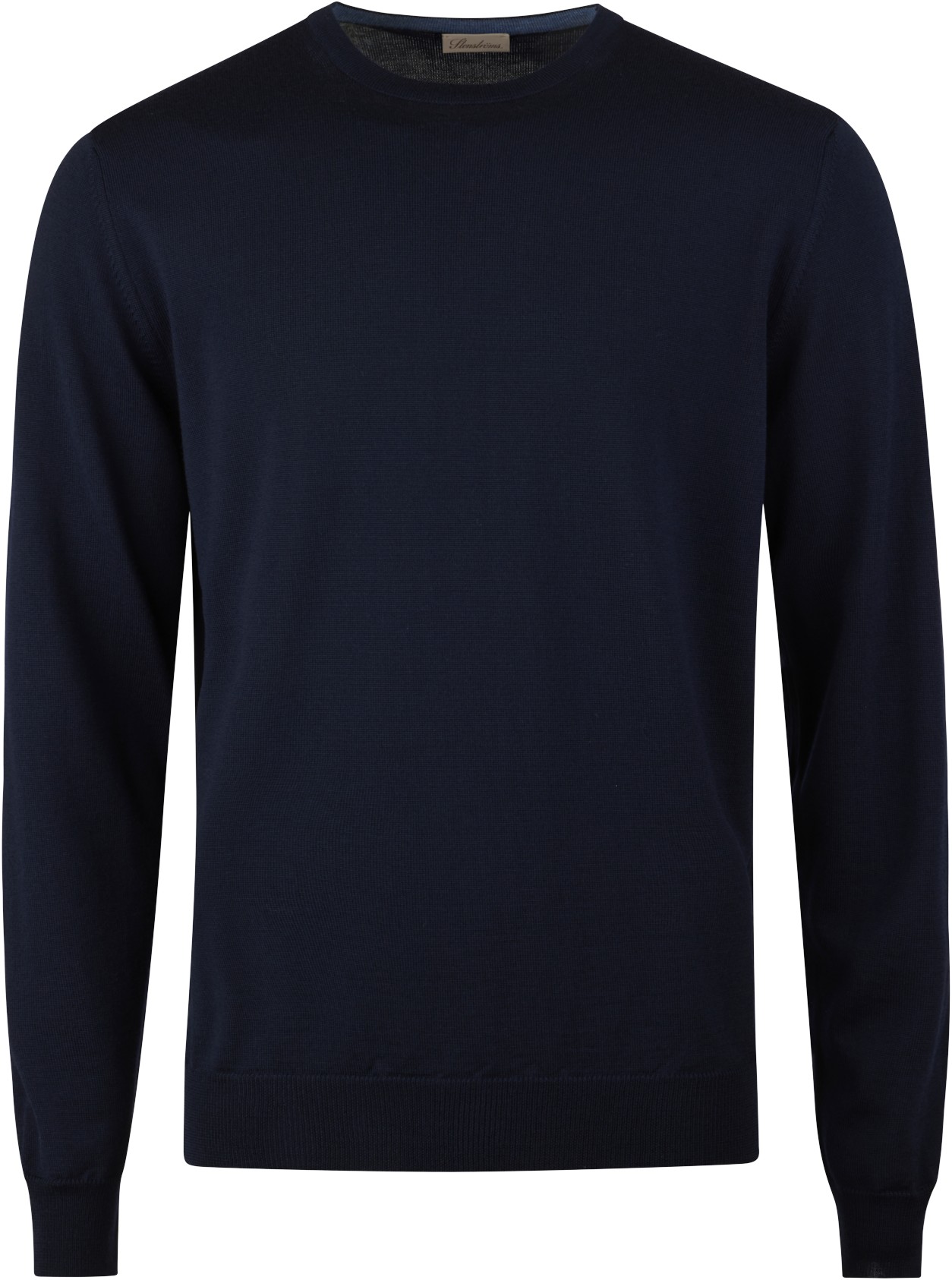 Sweater Knitted Crew Neck With Patch Merino Wool