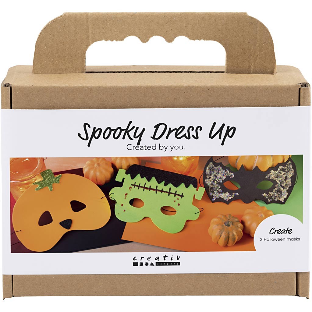Mini DIY Kit Spooky Udklædning, Masker
