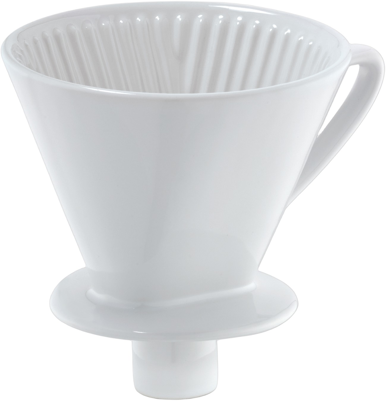 Kaffetragt M/studs str. 4, Hvid