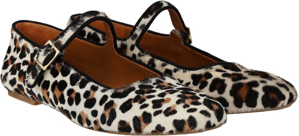 Mary Jane Ballerina i Leopardmønstr
