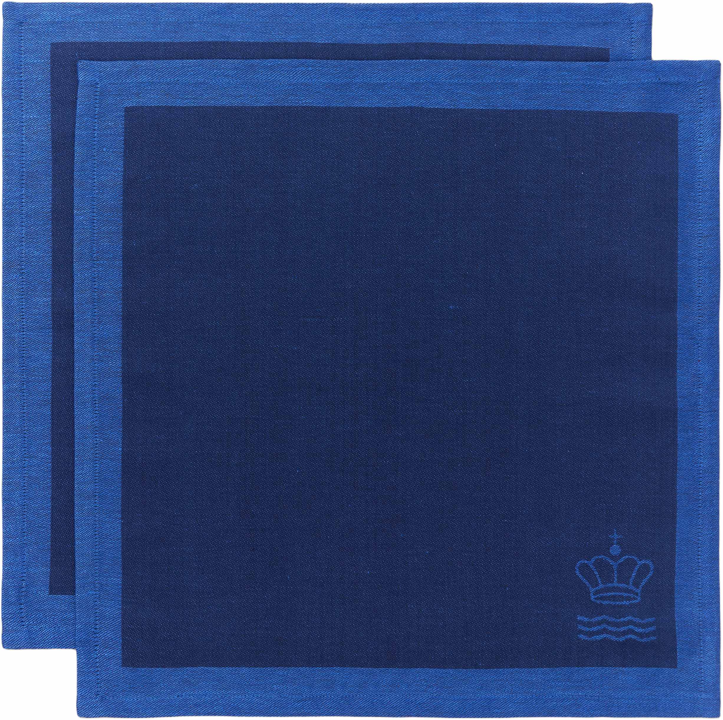Waves Serviet, blÃ¥ 44×44, 2stk