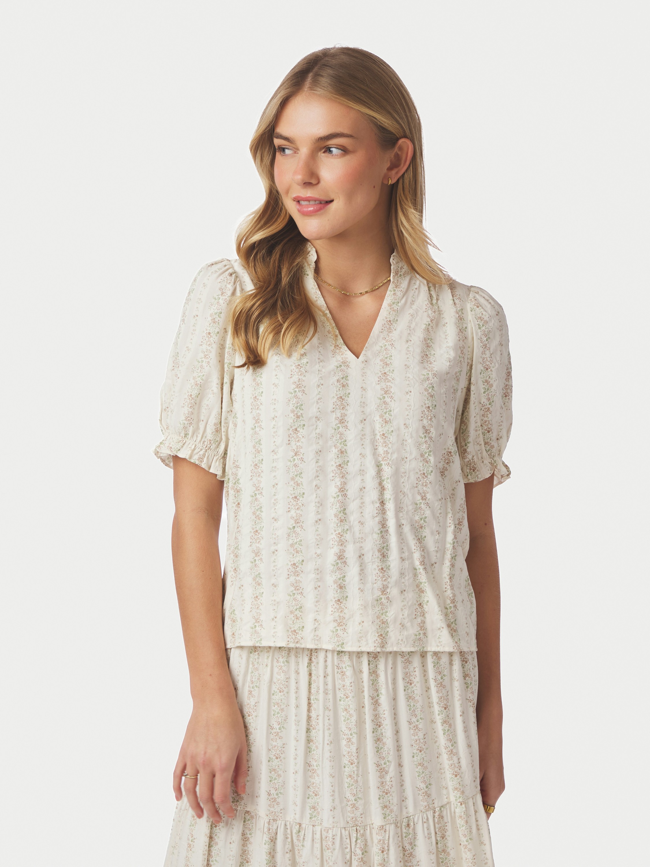 Odesa Floral Stripe Blouse