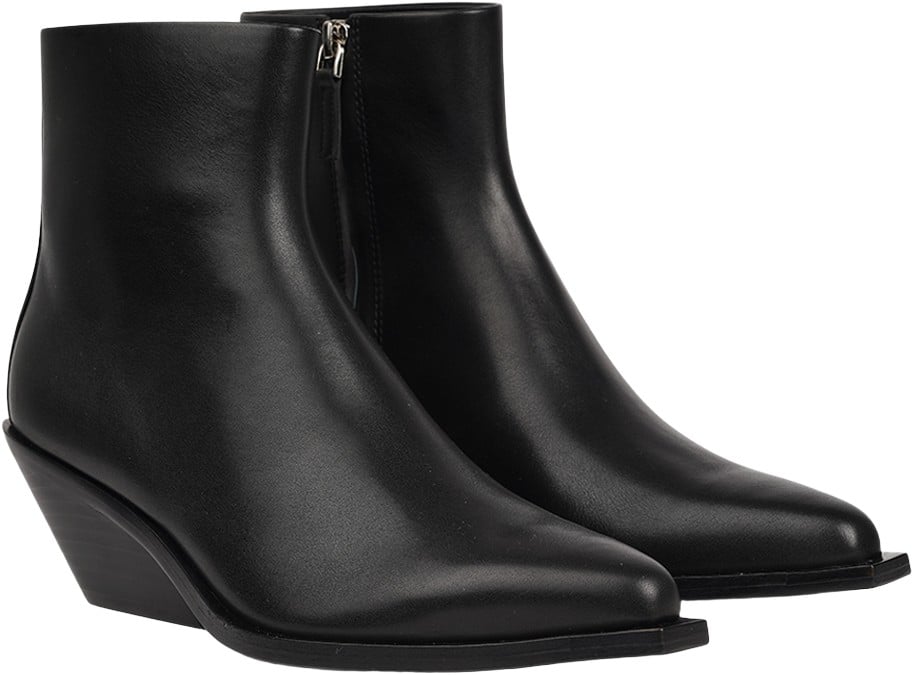 Dulzura Ankle Leather Boots With Zipper