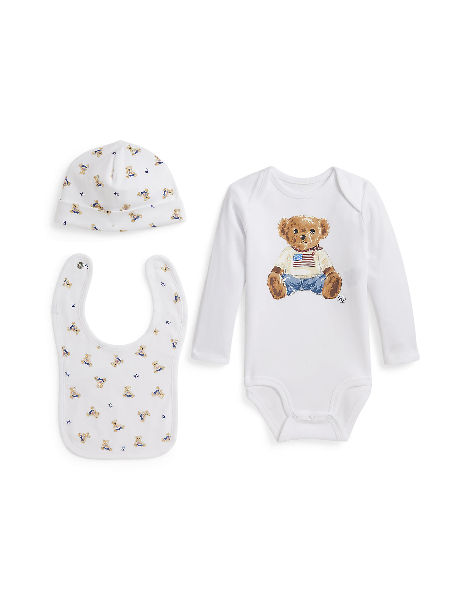 Polo Bear Cotton 3piece Gift Set