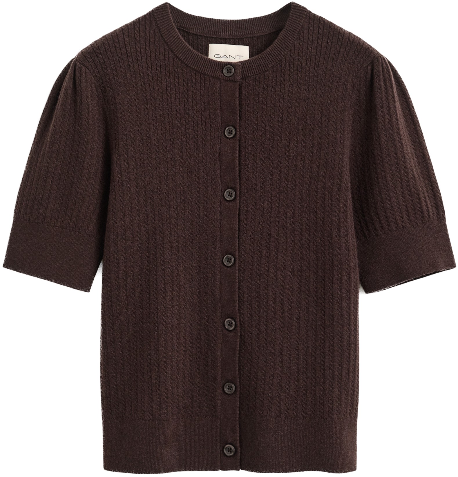 Mini Cable Cneck Cardigan SS