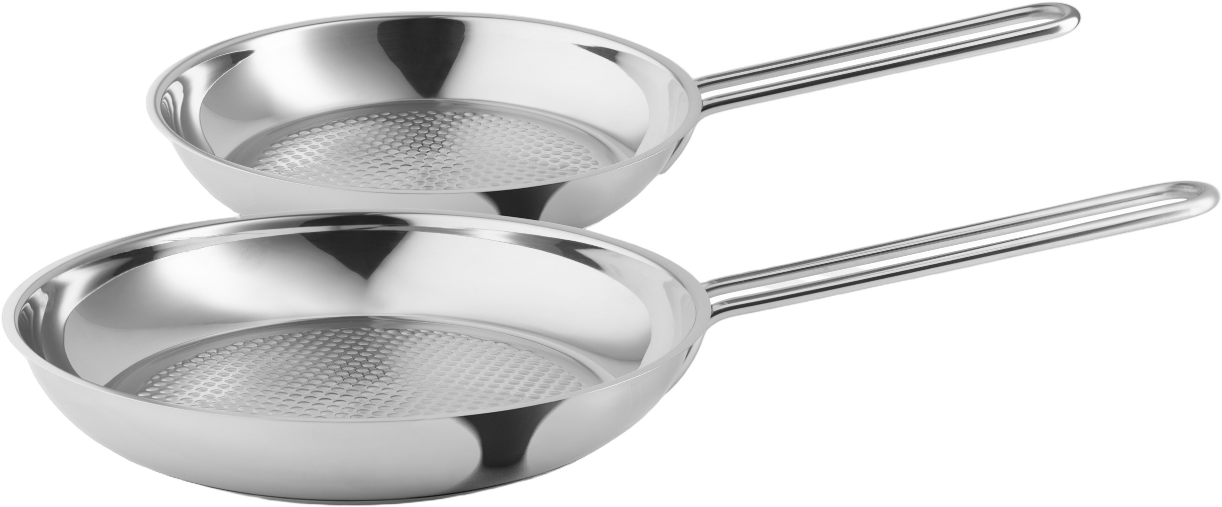 Stainless Steel Stegepande 2 stk. sæt 24 & 28 cm Honeycomb