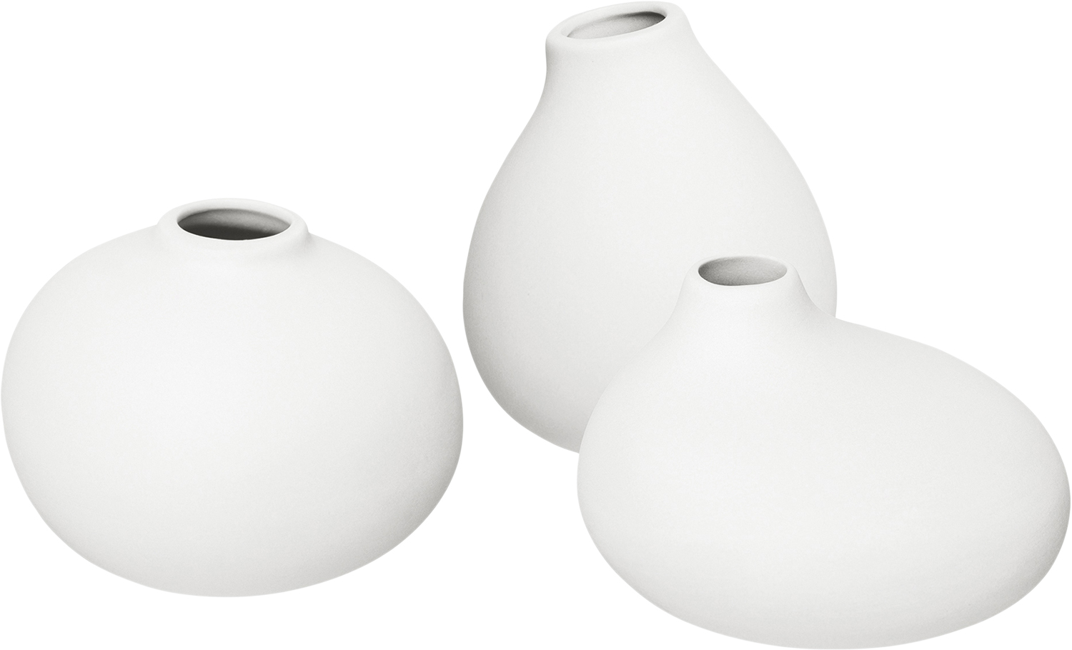 Set of 3 Vases Nona- White