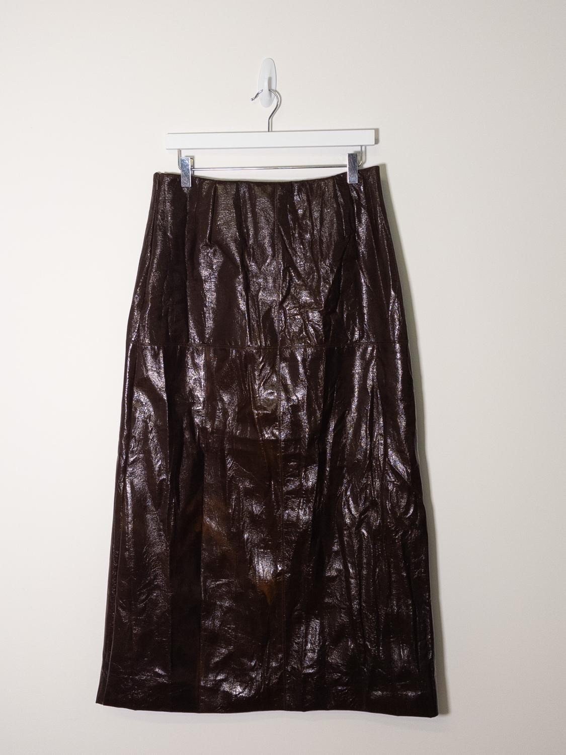 Tswendy PU Midi Skirt