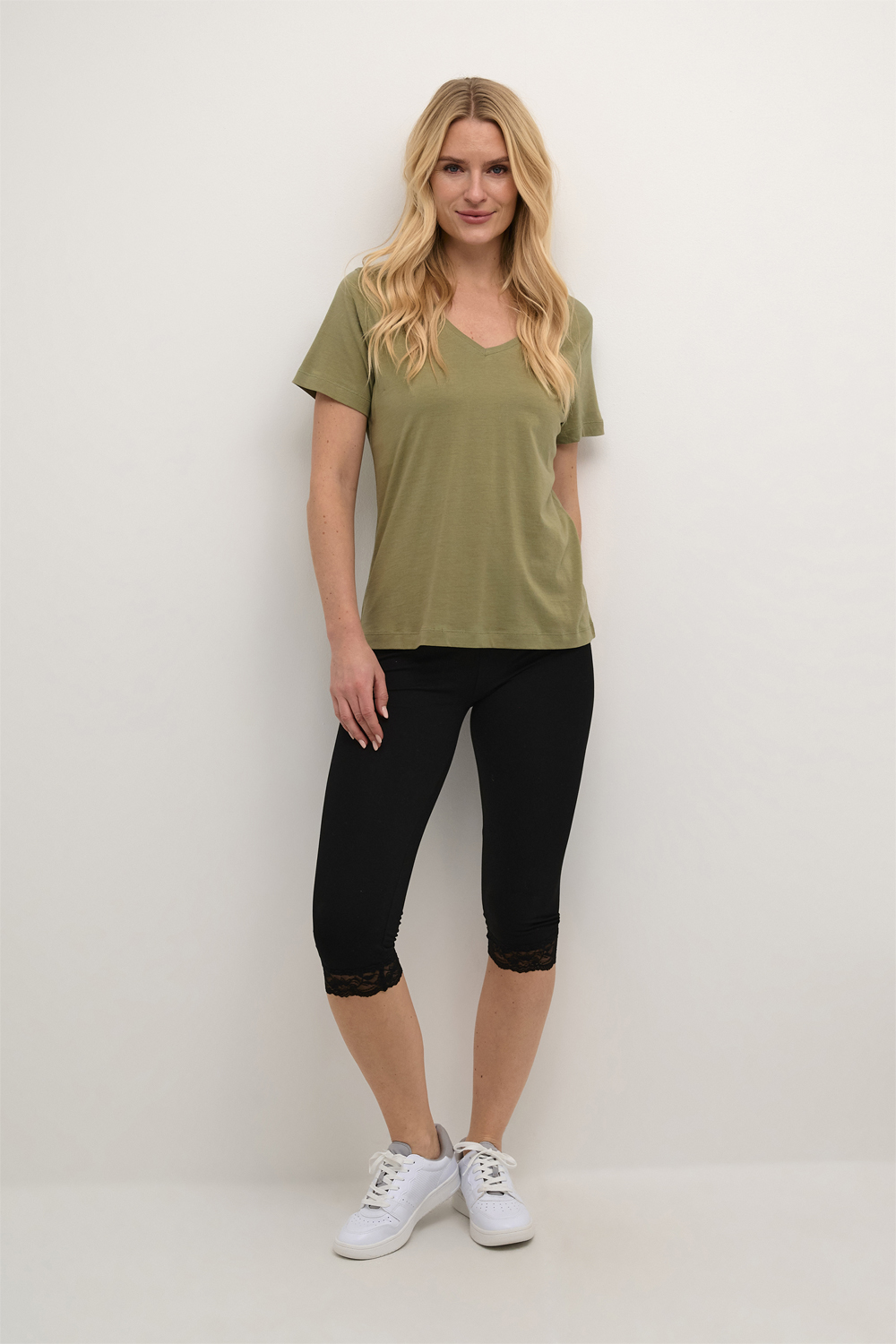 Crmathilda Legging Cream Pitch Black Til Kvinder S
