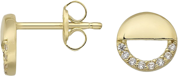 Half Moon Ørestikker 8 Kt.