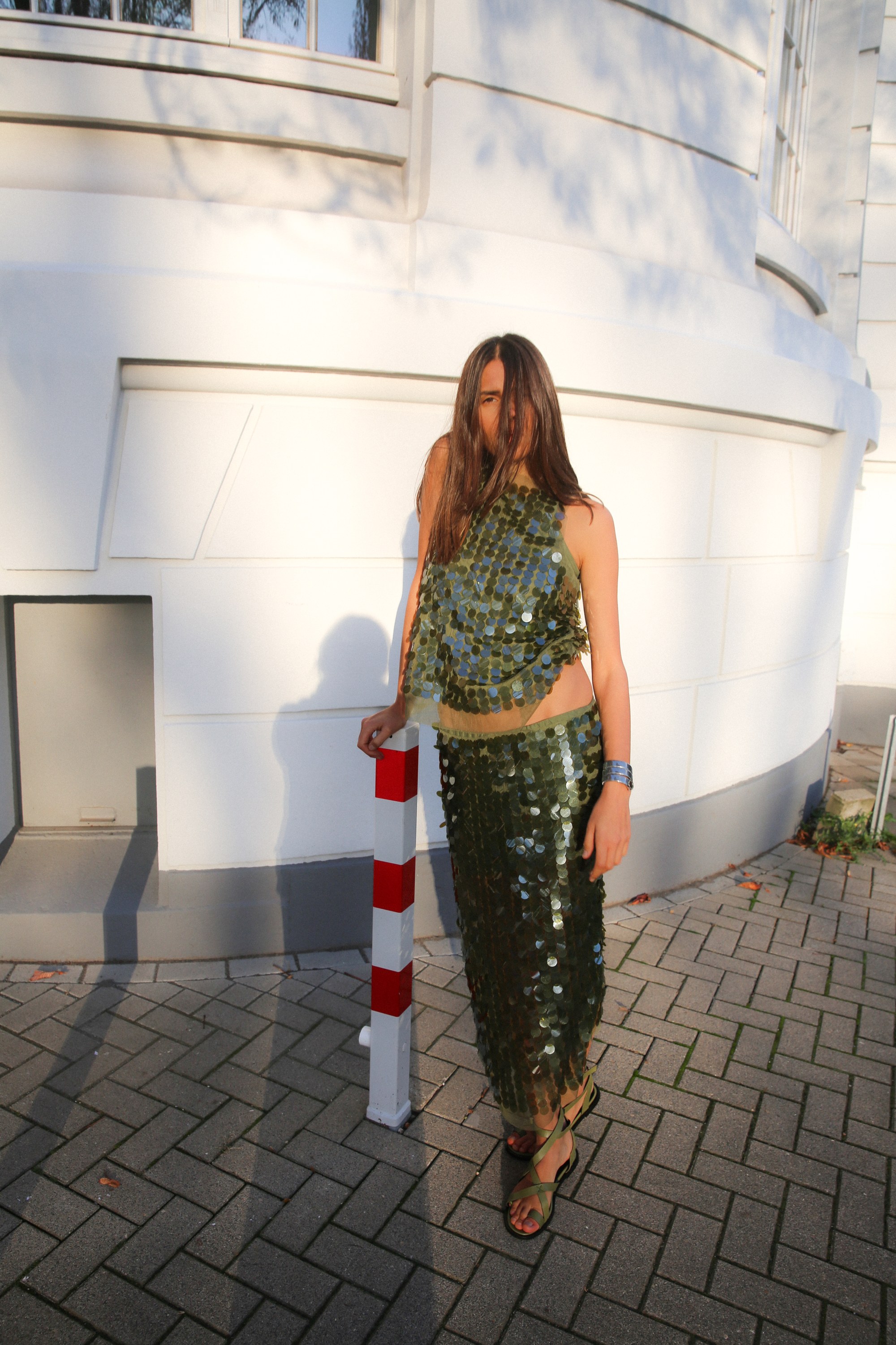 Clover Sequins Pencil Skirt Lior