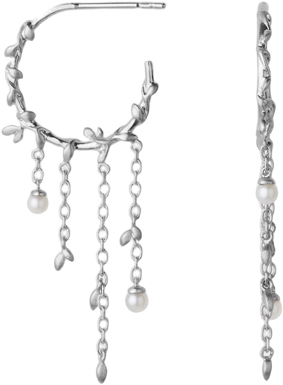 Jungle Ivy Pearl Hoops