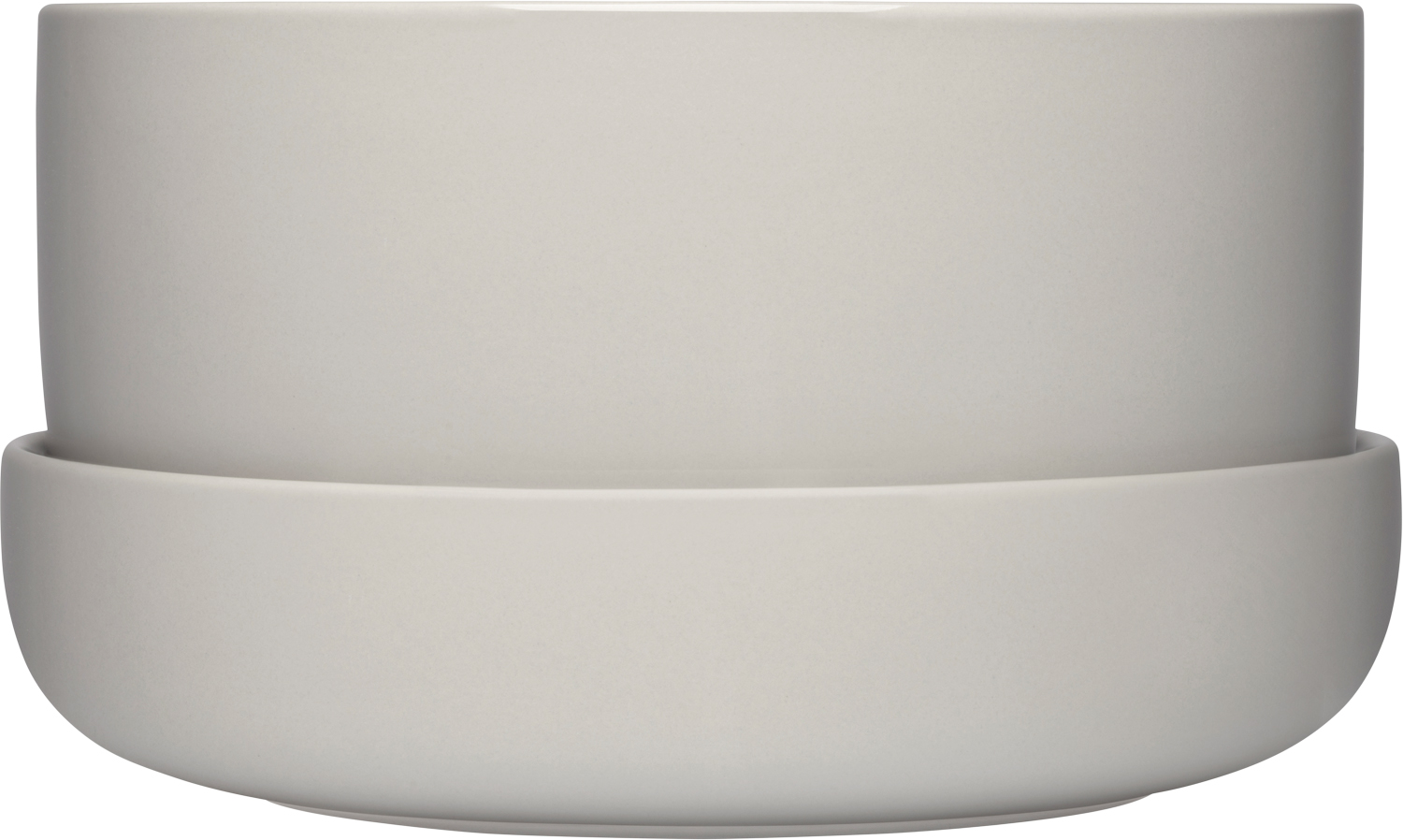 Nappula Urtepotte med Underskål 240x130 Lysegrå