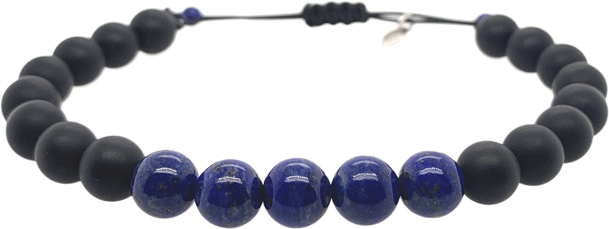 Jonas Onyx/lapis Lazuli Bracelet