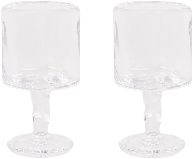 0405 Stem Glass Set of Two | Clear | Medium