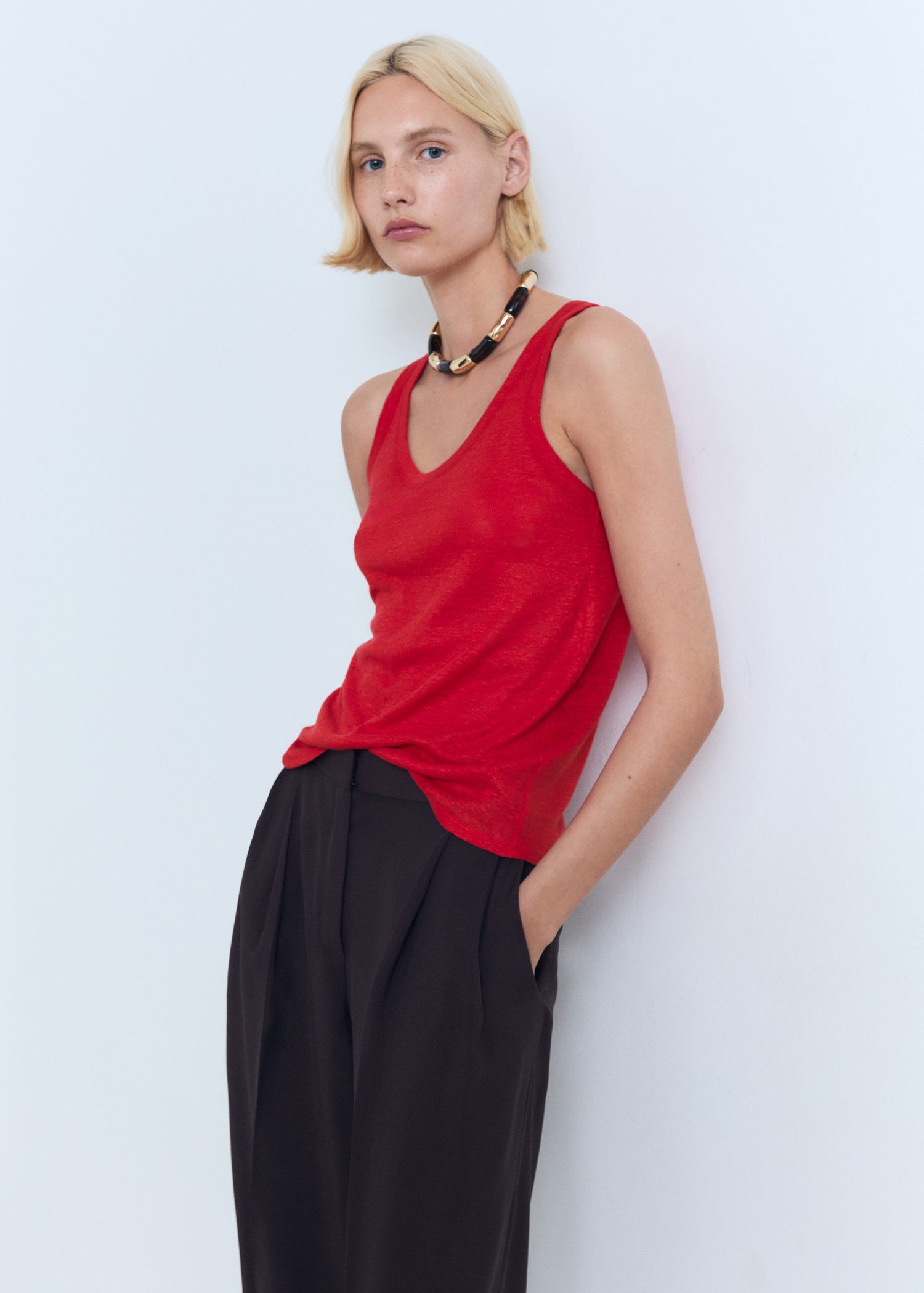 Strap Linen top