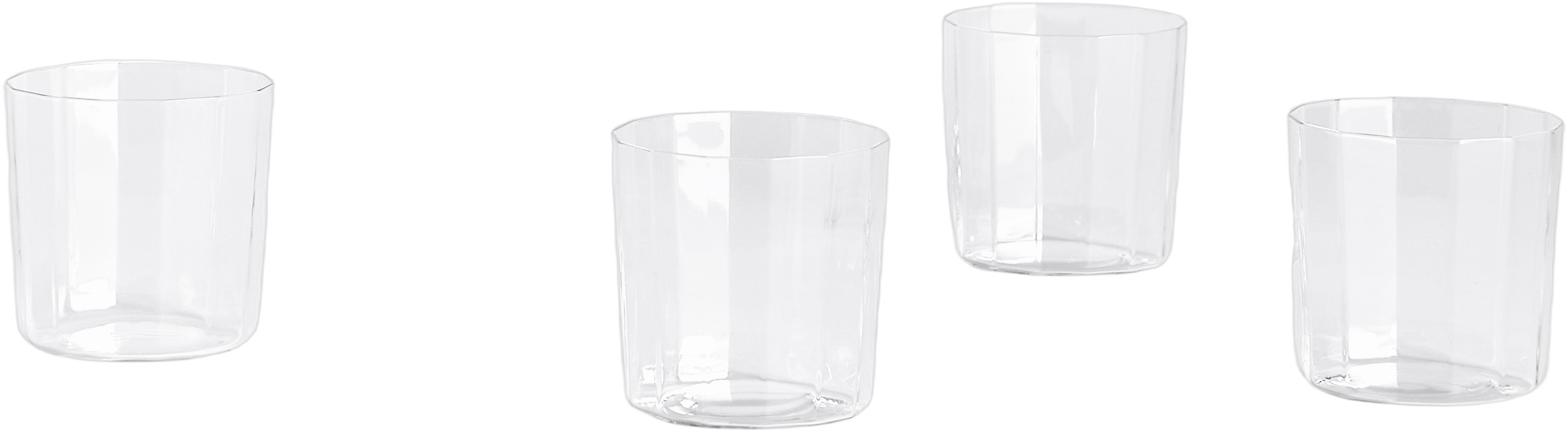 Angle Glassset of 4 Wide H7,5-clear