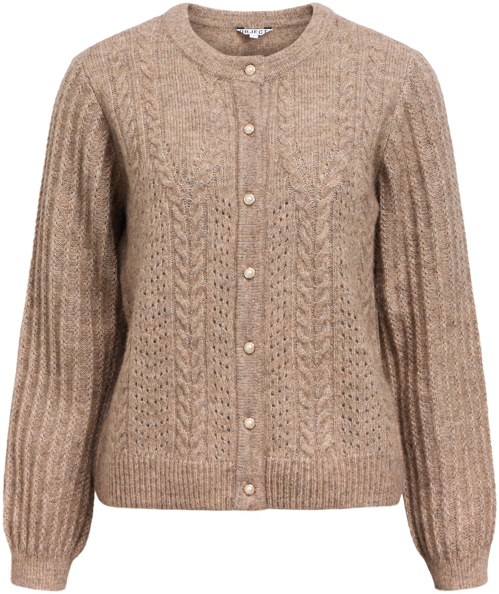 Objflora RE LS Knit Button Cardigan
