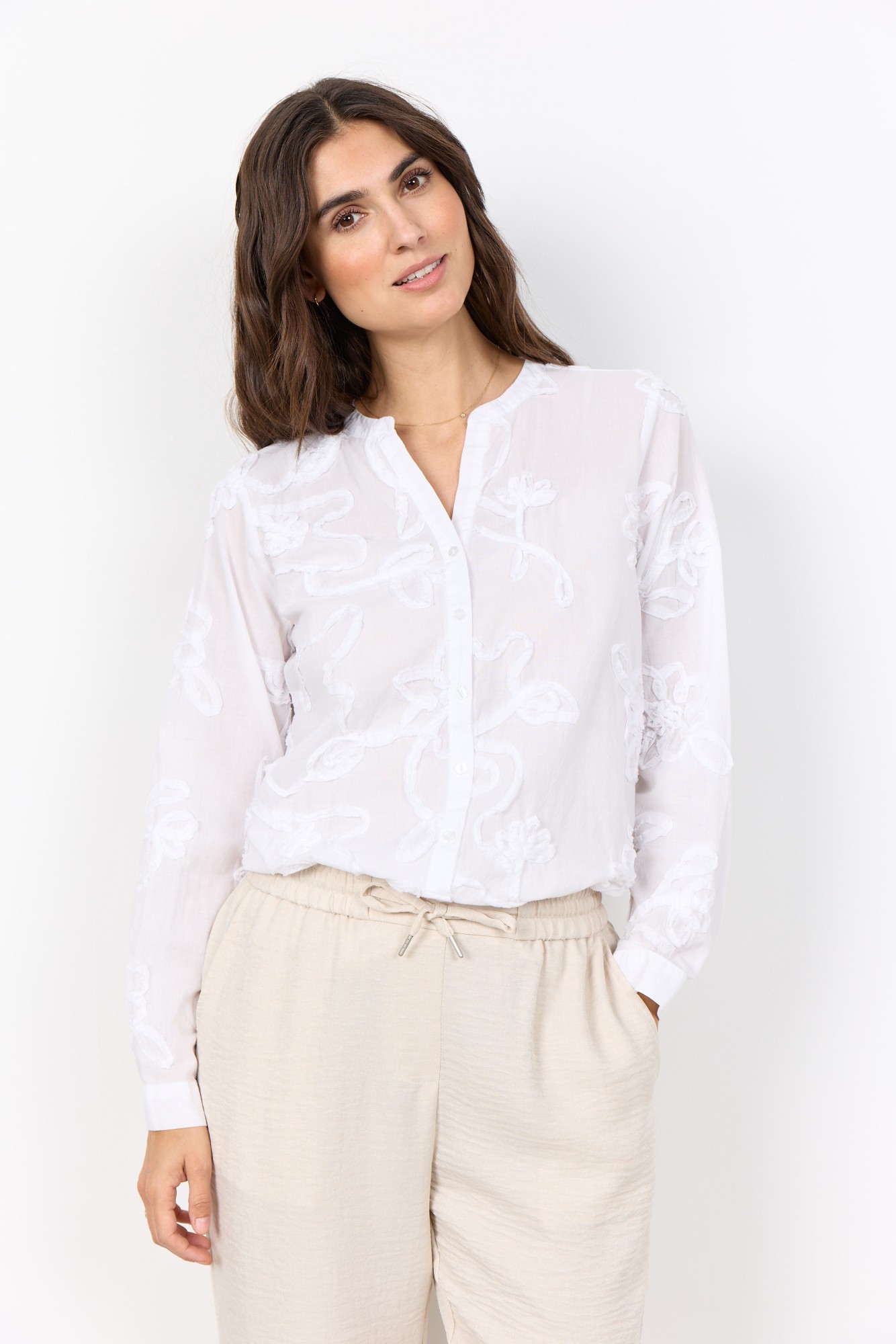 Sccaliste 23 Bluse Hvid