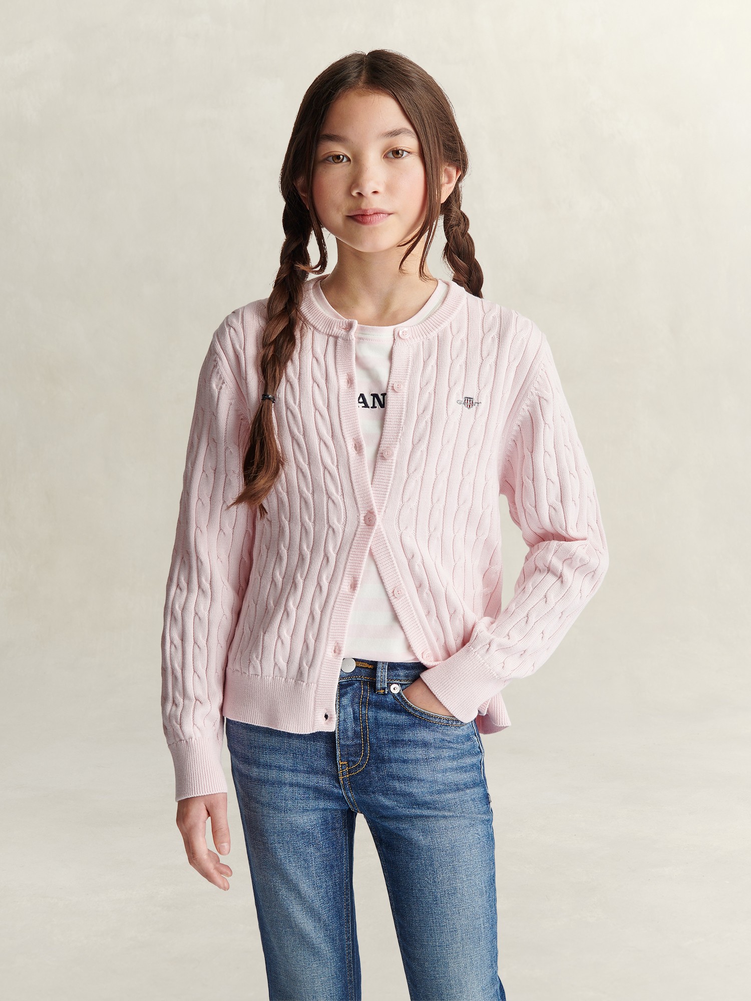 Shield Cable Knit Cardigan